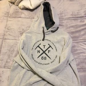 Grey North Face hoodie